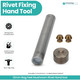 Mushroom Rivet Punch & Base Setter Tool - 12mm / 14mm